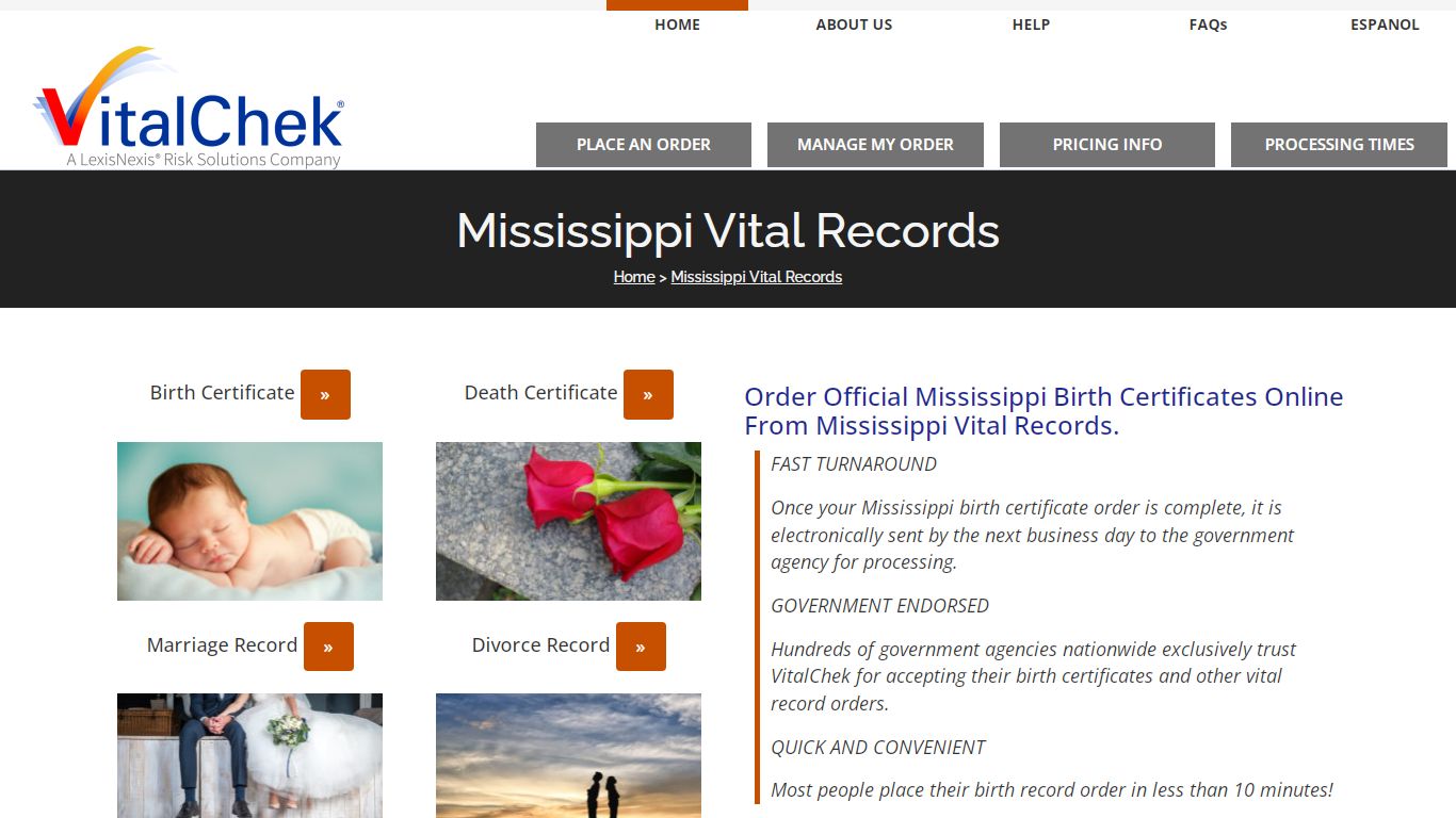 Mississippi (MS) Birth Certificates | Order Records - VitalChek